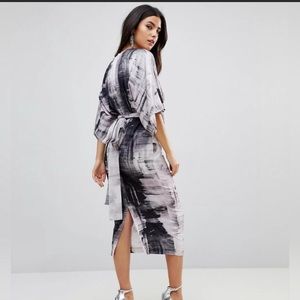 ASOS Kimono Dress in Abstract Print